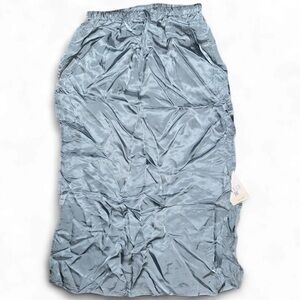 Halara tie waist satin like midi slip skirt XS